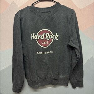 Hard Rock Cafe Gray Crewneck Sweater Classic Style